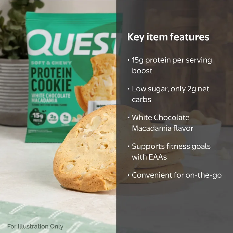 Quest Nutrition White Chocolate Macadamia Cookies with 15g Protein