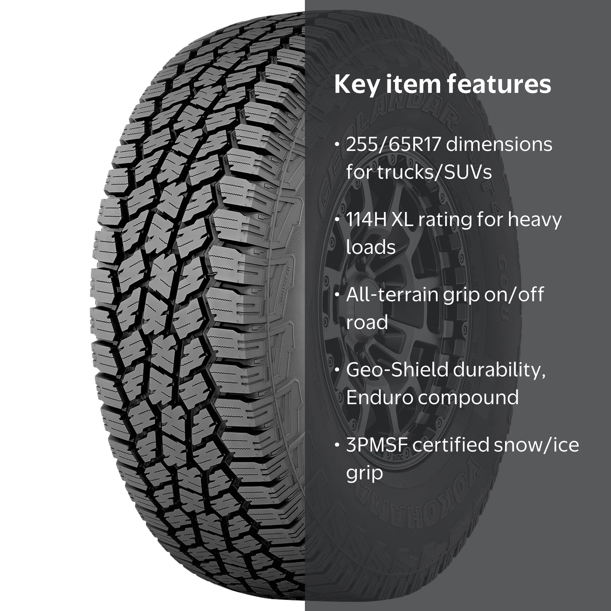 Yokohama Geolandar A/T4 G018 All Terrain 255/65R17 114H XL Light
