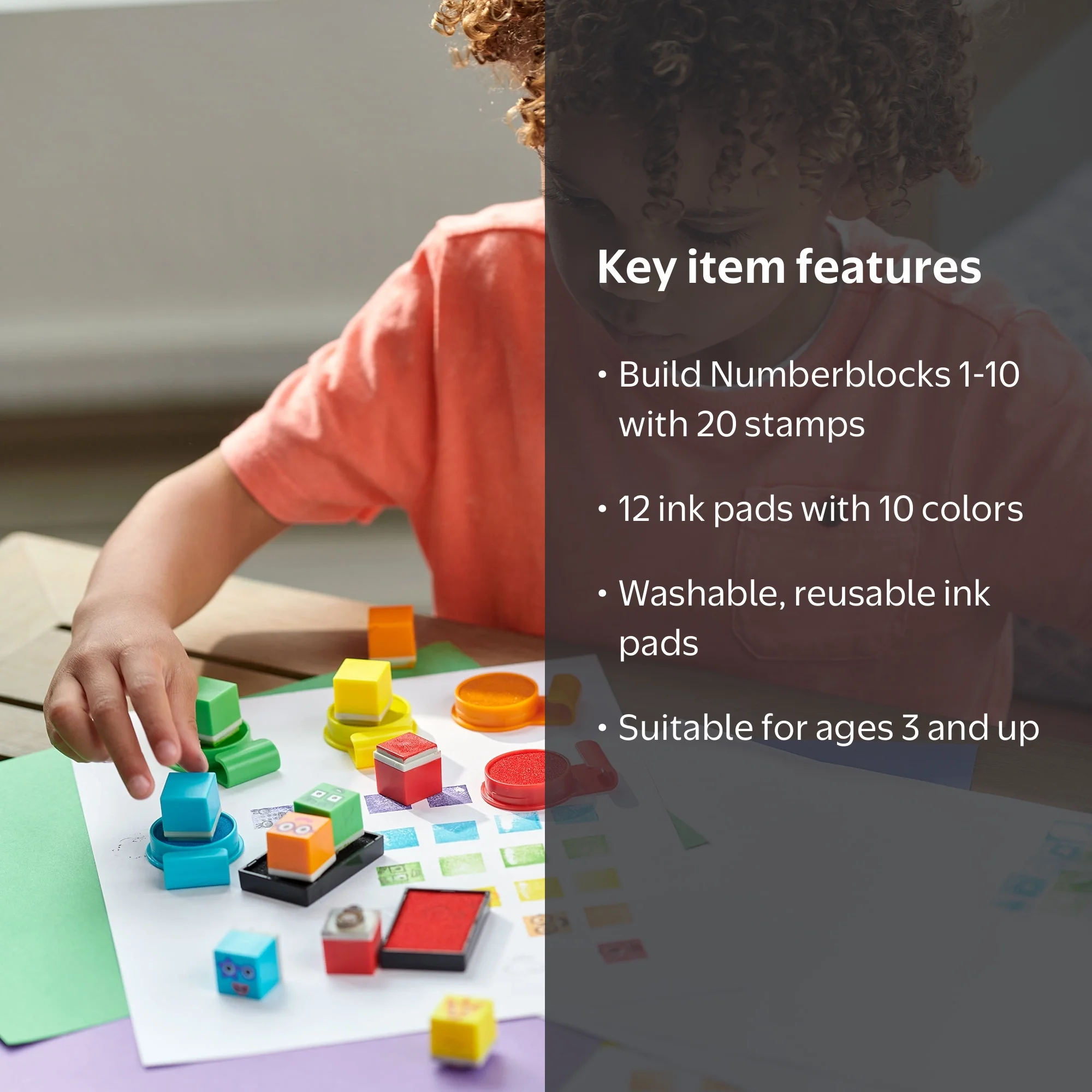 hand2mind Numberblocks Stampoline Park Stamp Activity Set, 20