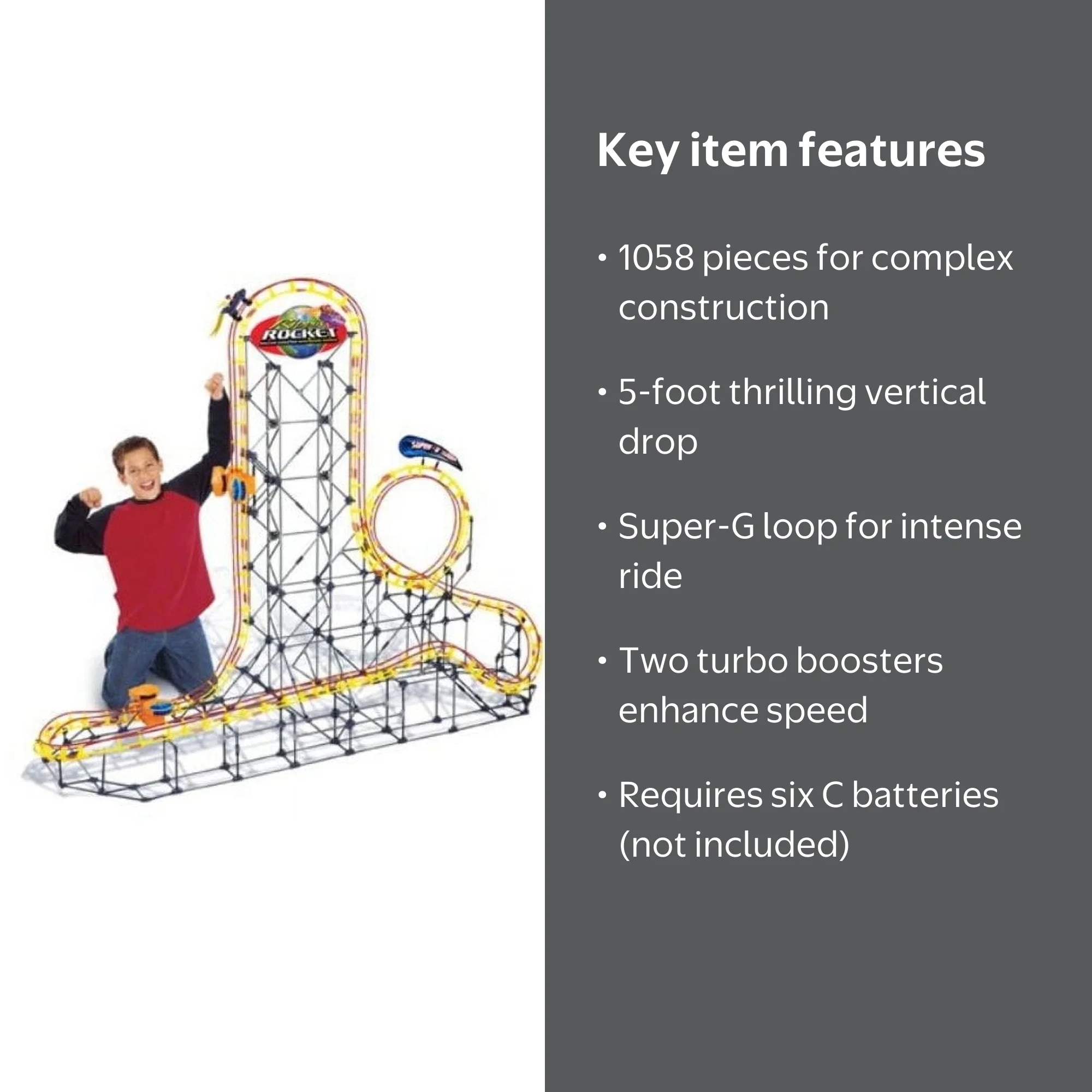 K'NEX Rippin' Rocket Roller Coaster Play Set - Walmart.com