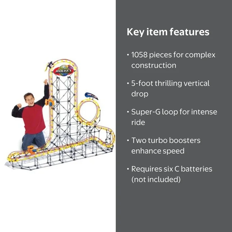 K'NEX Rippin' Rocket Roller Coaster Play Set - Walmart.com
