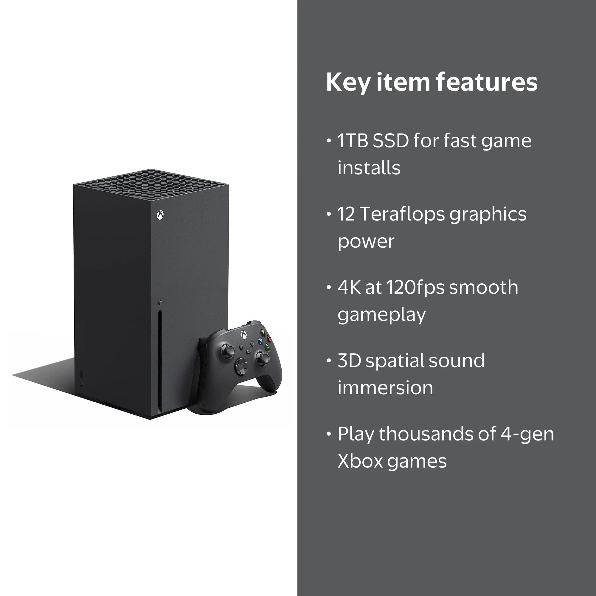 Microsoft, Xbox Series X Console, 1TB SSD RRT-00001, Refurbished