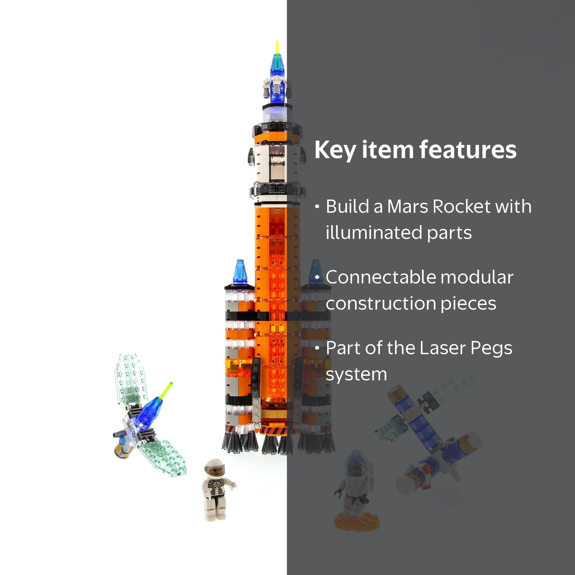 Laser Pegs Mars Rocket - Walmart.com