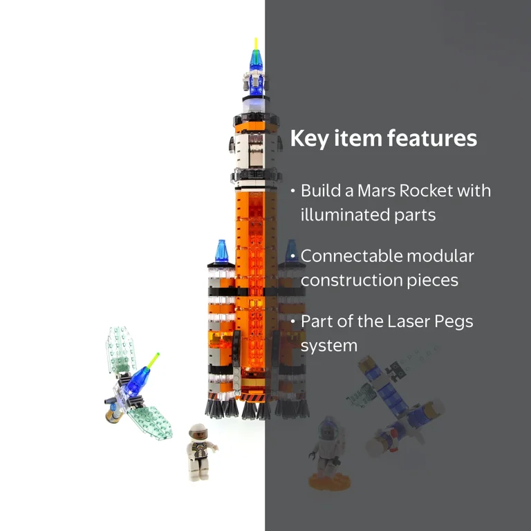 Laser Pegs Mars Rocket - Walmart.com