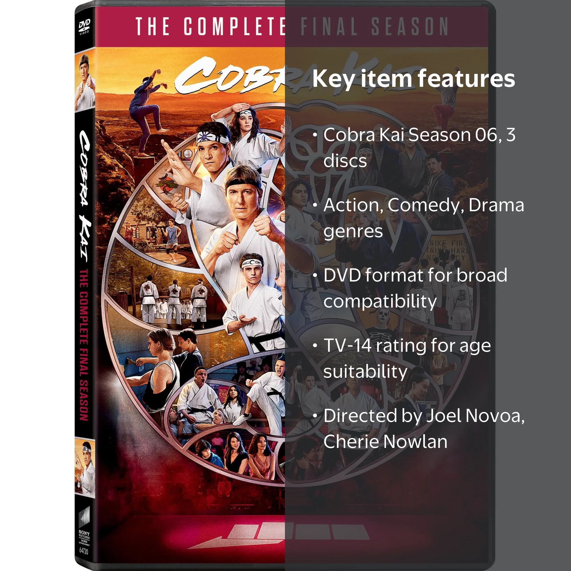 Cobra Kai - Season 06 (3 Discs) DVD Sony, Action Comedy Drama