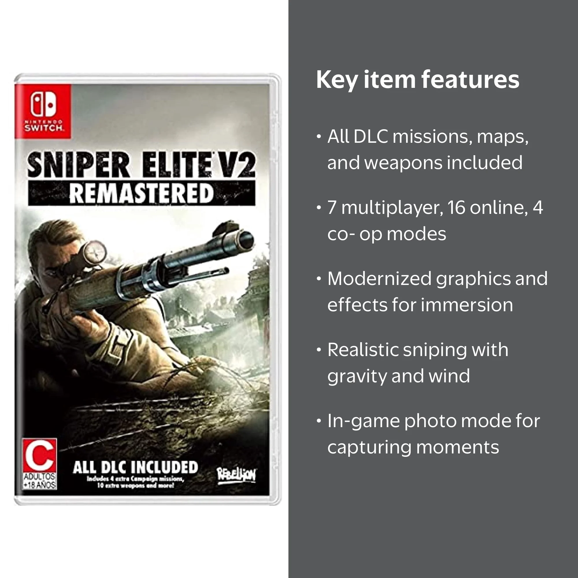 U&I Entertainment, Sniper Elite V2 Remastered Nintendo Switch