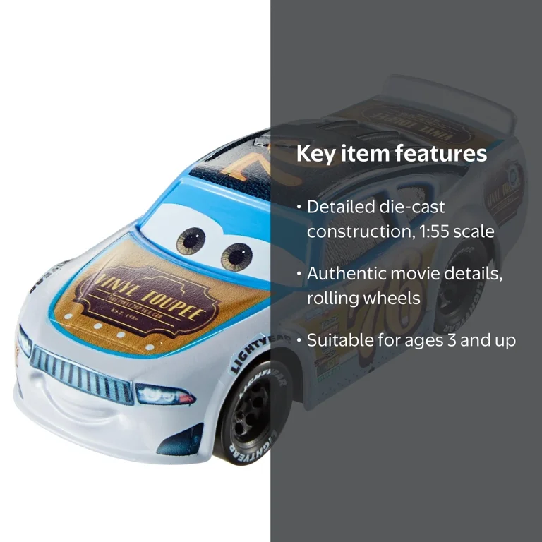 Disney/Pixar Cars 3 Vinyl Toupee Die-Cast Character Vehicle