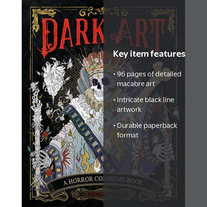 François Gautier: Dark Art: A Horror Coloring Book, 96 pages