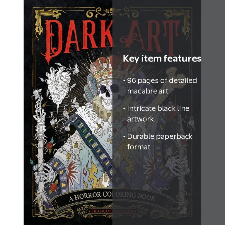 François Gautier: Dark Art: A Horror Coloring Book, 96 pages