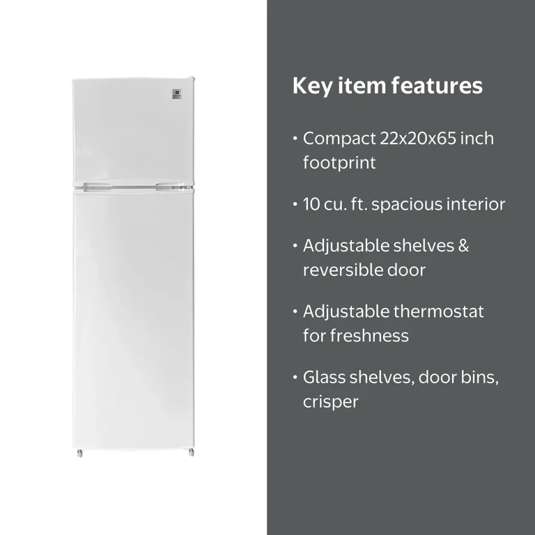 ARCTIC CHEF 10 Cu. ft. Top-Freezer Apartment-size Refrigerator