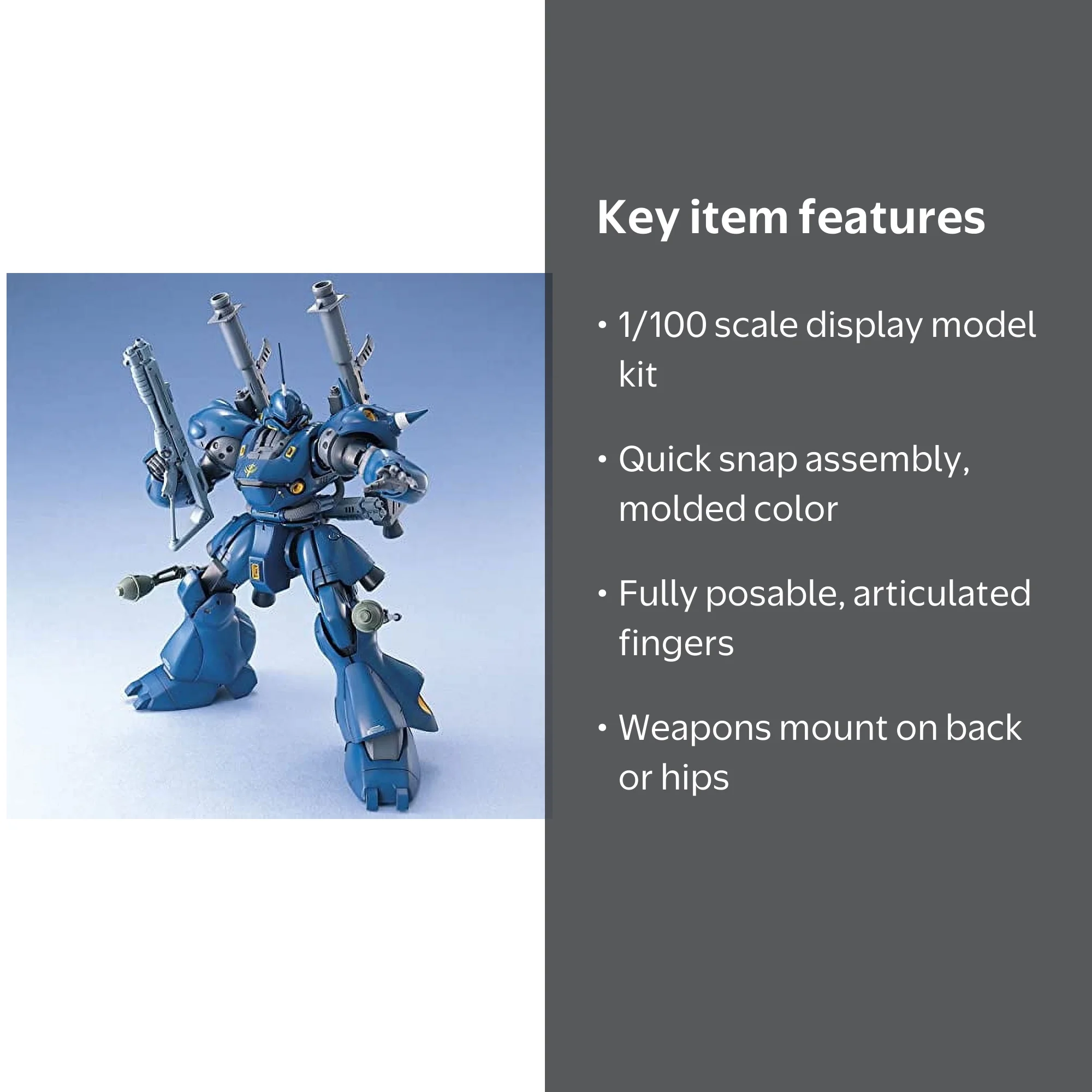 MG Gundam 0080 War in the Pocket MS-18E Kampfer Kit Build Toy, 1
