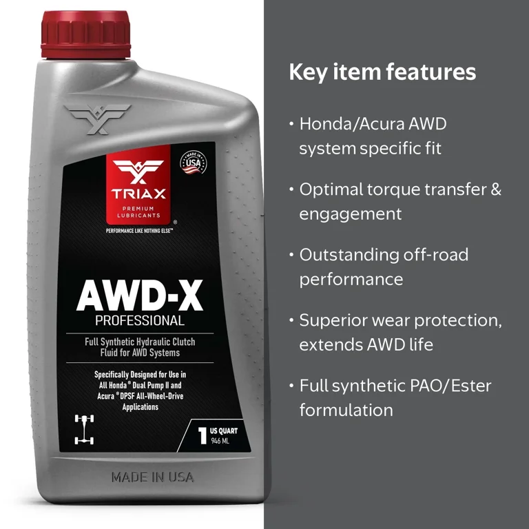 TRIAX, AWD System Fluid, AWD-X, Full Synthetic 1 Quart - Walmart.com