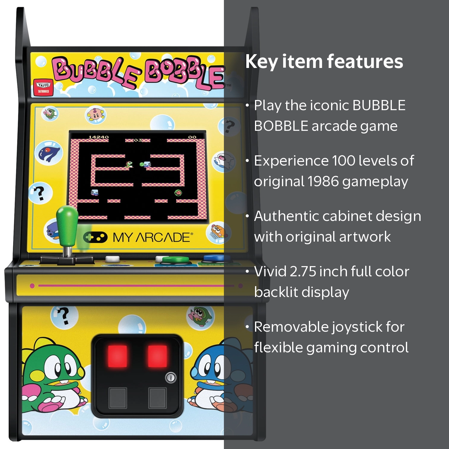 My Arcade DGUNL-3241 BUBBLE BOBBLE Micro Player - Walmart.com