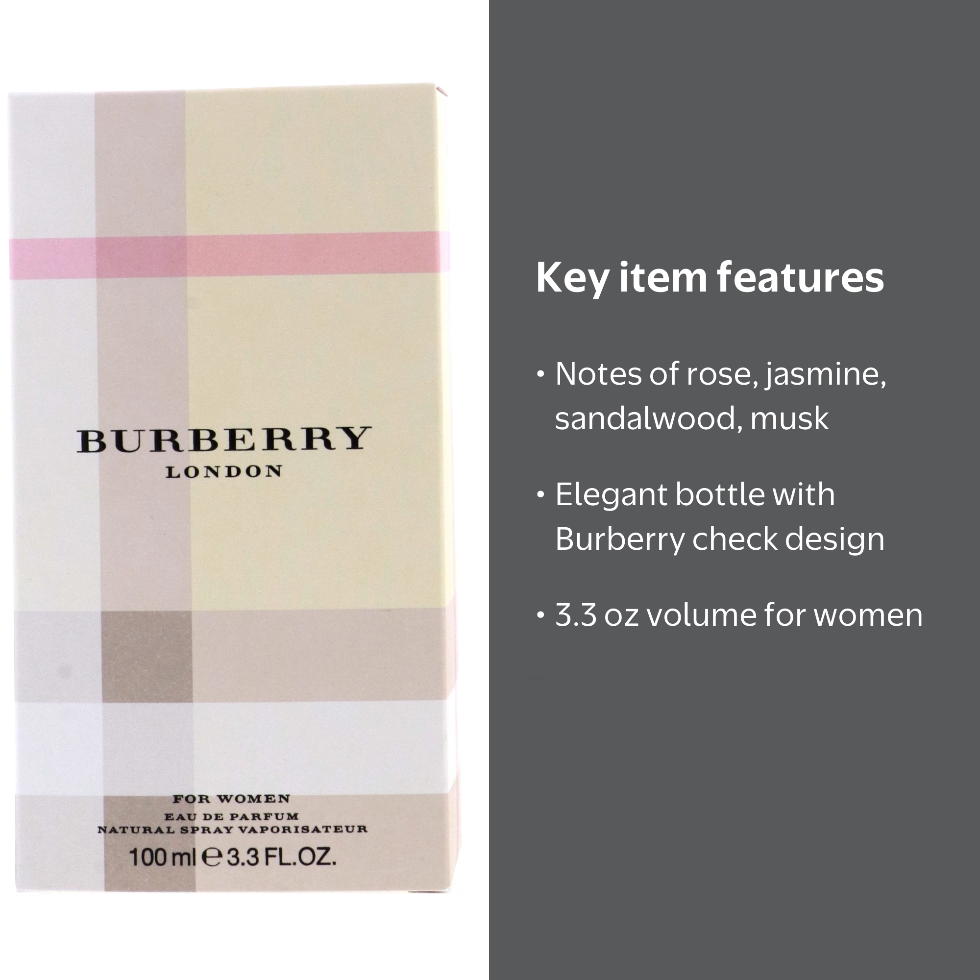 Burberry London Eau de Parfum for Women, 3.3 oz floral fragrance