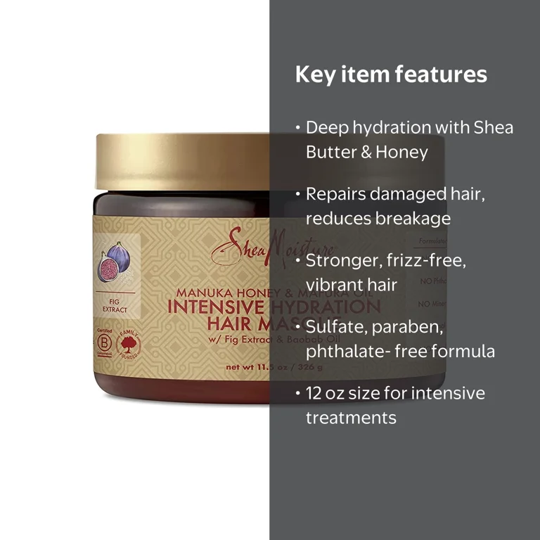 SheaMoisture Hair Mask, Manuka Honey and Mafura Oil, Intensive