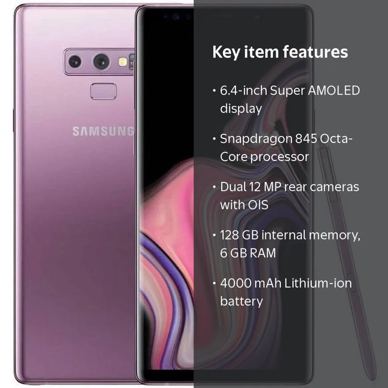 Samsung Galaxy Note 9 N960U 128GB Lavender Purple - B Condition