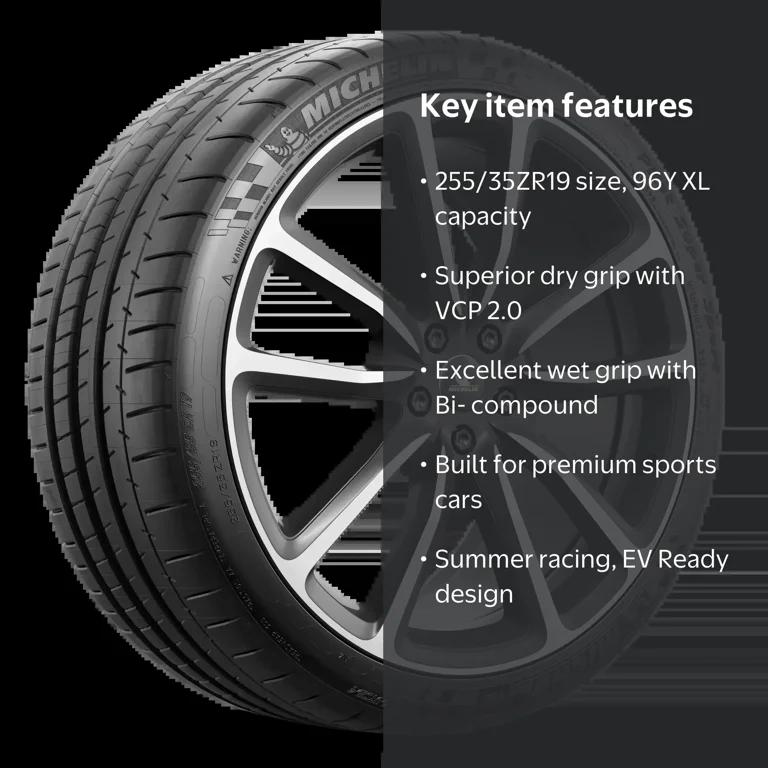 Free Shipping! Michelin Pilot Super Sport XL Tire, Size 255/35ZR19