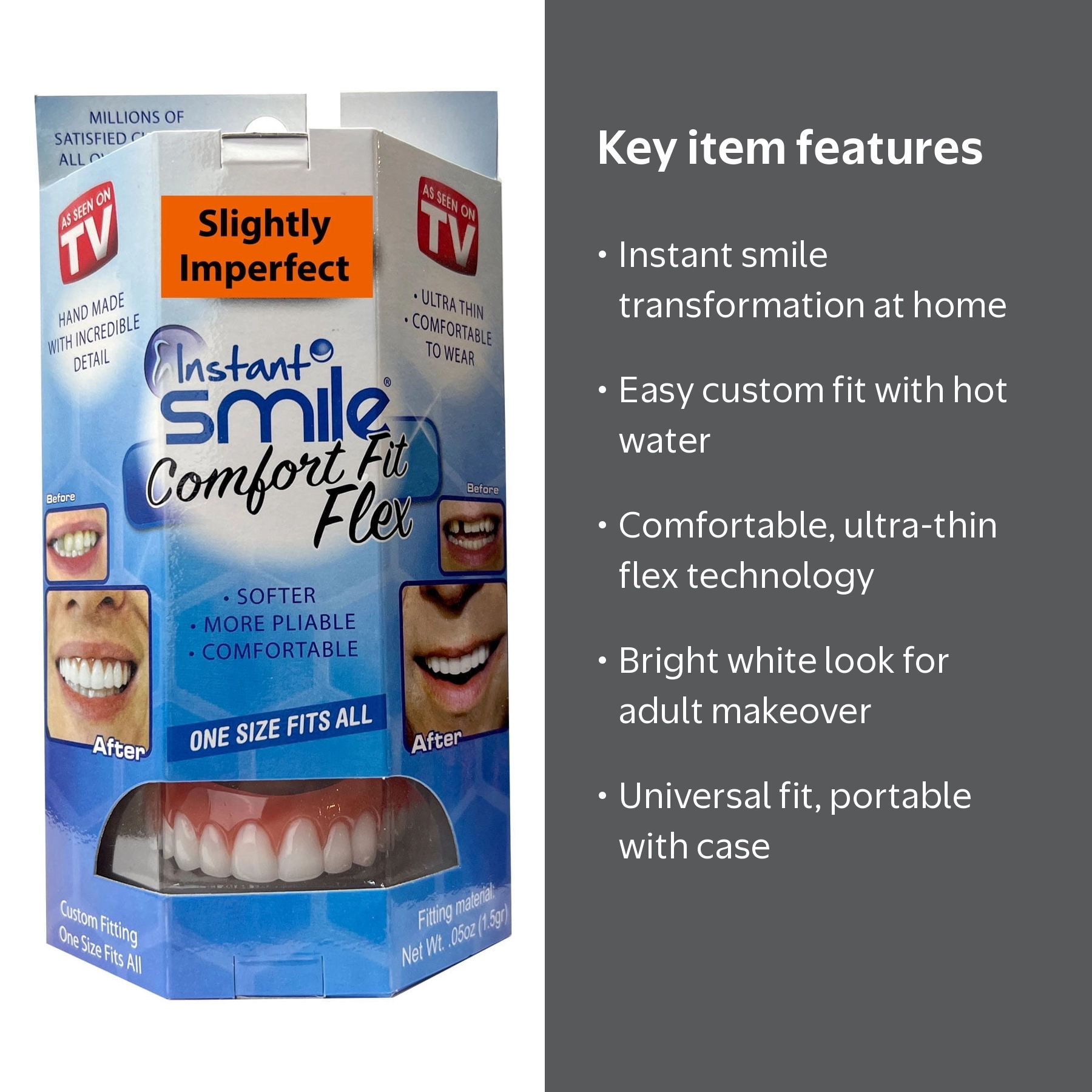 Billy Bob Bright White Instant Smile Comfort Fit Flex Veneers