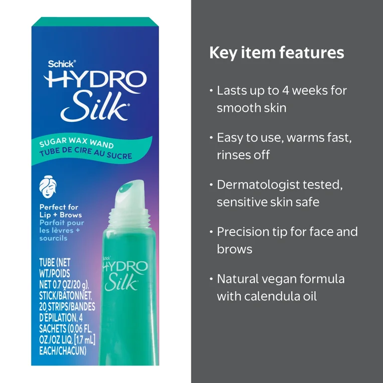 Hydro Silk, Hair Removal Wax Wand Kit, Sugar Wax Wand, Includes 1
