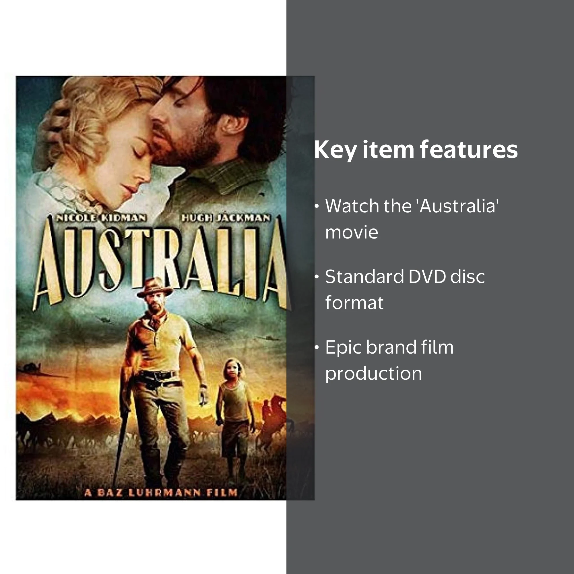 Australia [DVD] - Epic Drama Starring Nicole Kidman & Hugh Jackman