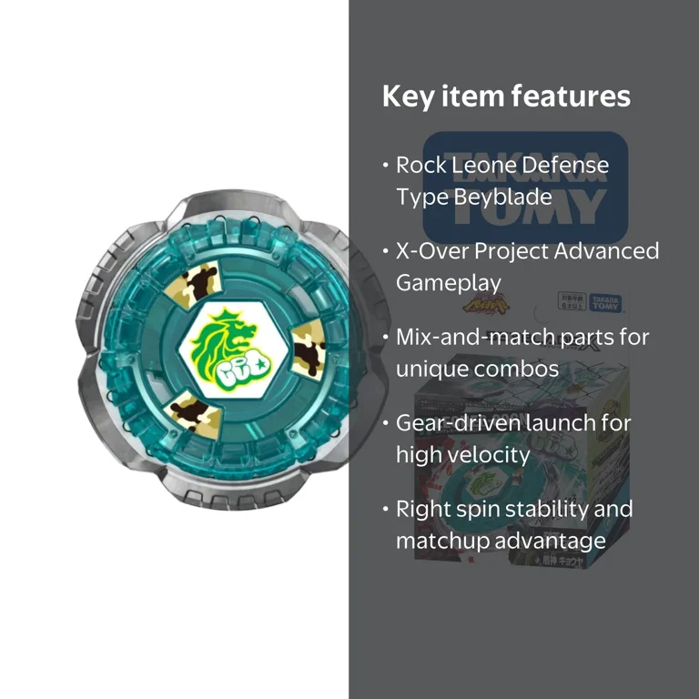 Takara Tomy Beyblade BX-00/BXG-20 Rock Leone 6-80GN - Walmart.com