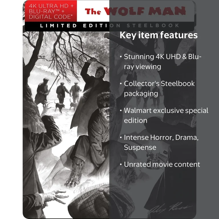 The Wolf Man (1941) (Walmart Exclusive) (Steelbook) (4K Ultra HD +