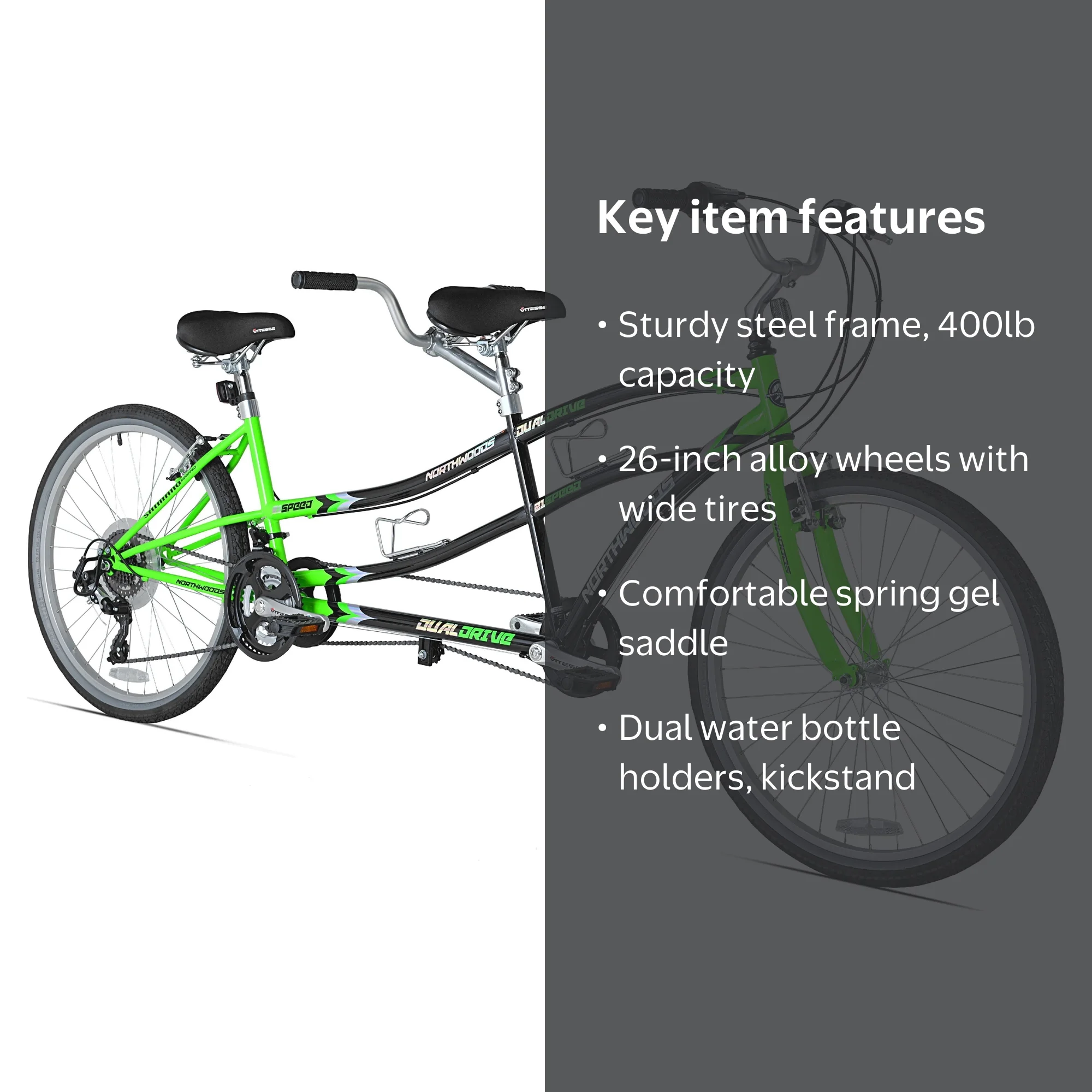 Kent Bicycles 26 In. North Woods 21-Speed Dual Drive Tandem
