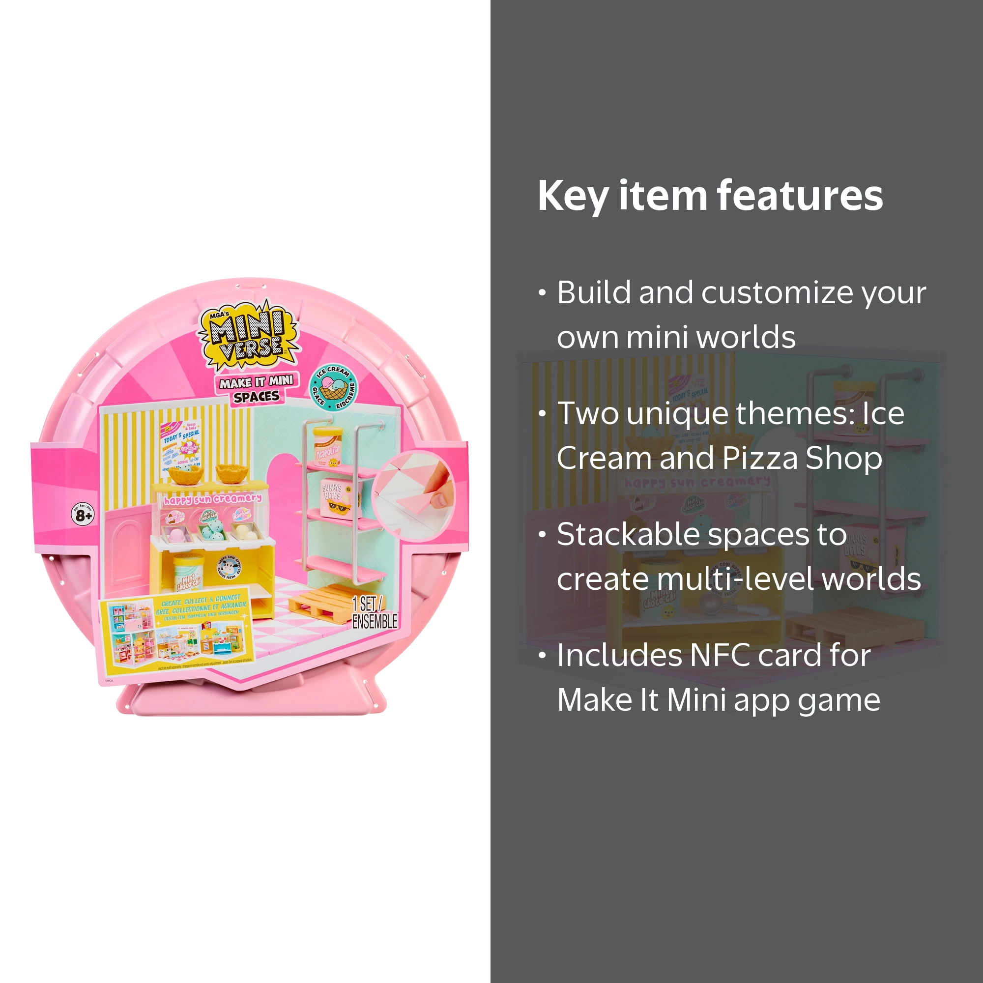 MGA's Miniverse, Spaces Starter Pack, Ice Cream Theme, DIY Resin