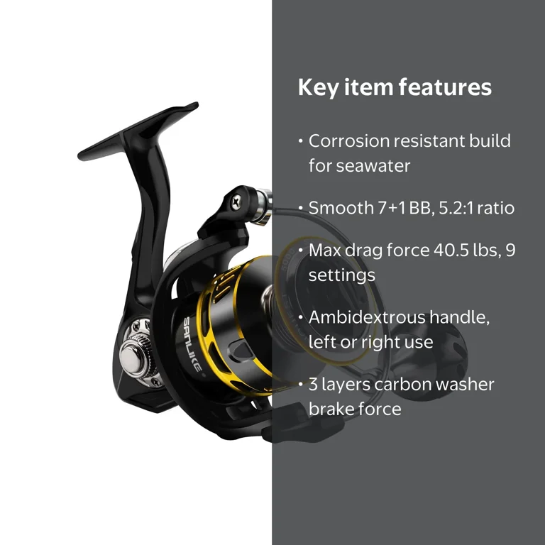 cyber monday 2015 fishing reel deals FREE FISHER Ice Reels 3.2:1 Gear Ratio Ultra Smooth 3+1Ball Bearings Strength CNC-machined Aluminum Inline Ice Fishing Black Left Hand Retrieve : Sports & Outdoors Right The handle is detachable and interchangeable with both left 2pcs Saltwater Spinning Reel Big