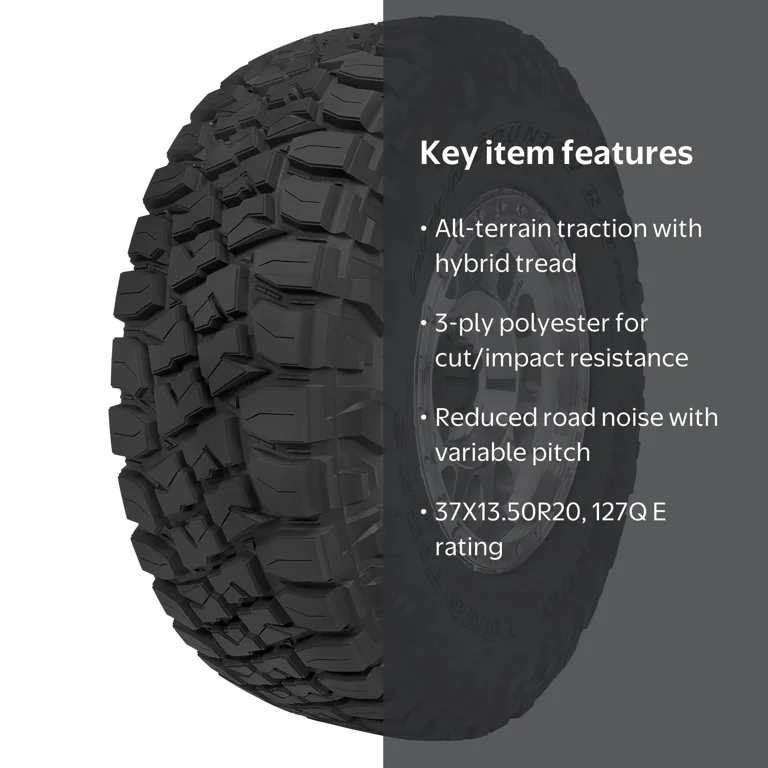 Toyo Open Country R/T Pro LT37/13.50R20 127Q E Tire - Walmart.com