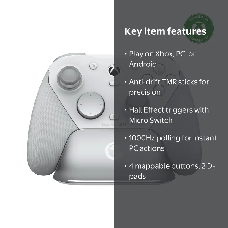 GameSir, Wired Controller for Xbox Series X|S, G7 Pro, White