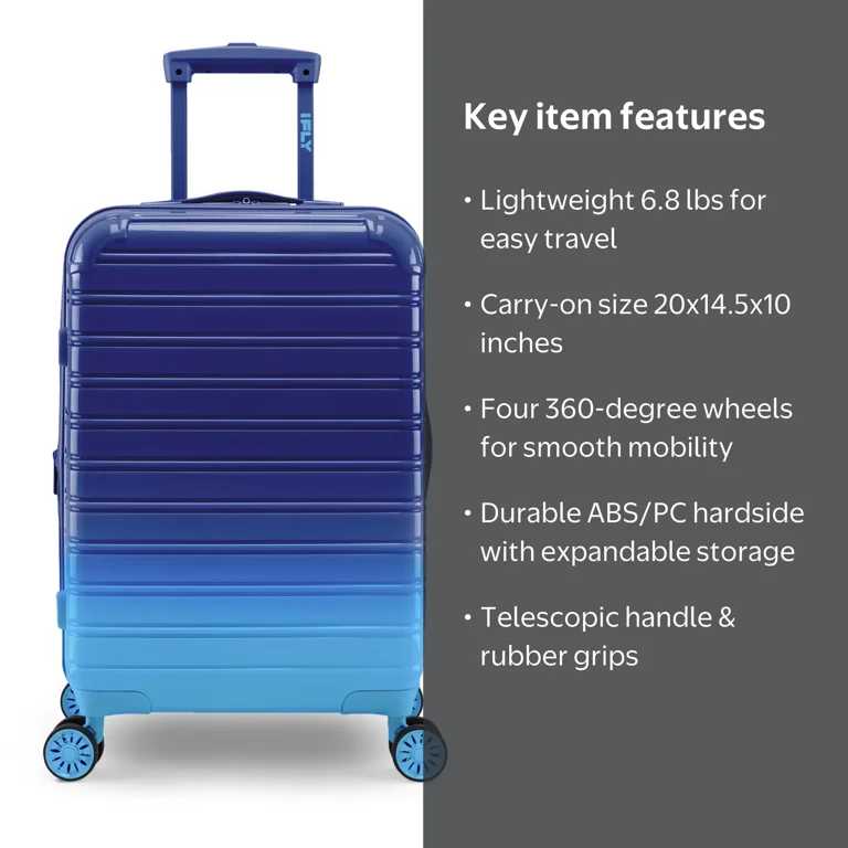 iFLY Hardside Fibertech Carry On Luggage 20