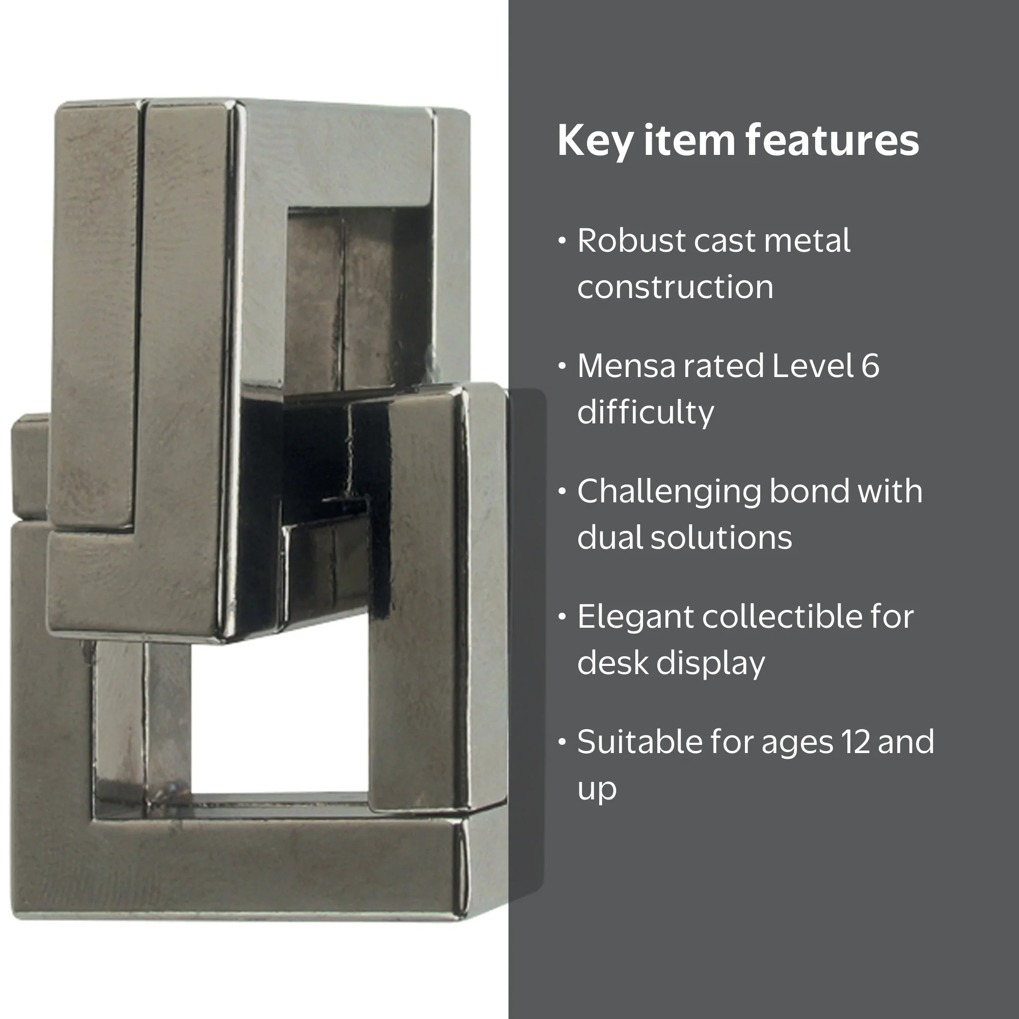 BePuzzled | Quartet Hanayama Cast Metal Brainteaser Puzzle Mensa
