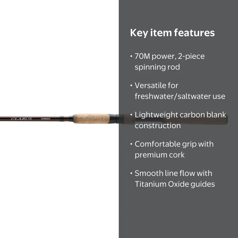 shimano clarus spinning rods F Rod 6'6" Medium Heavy theres a rod in the lineup built to target it. Shimano Clarus F Casting Rod