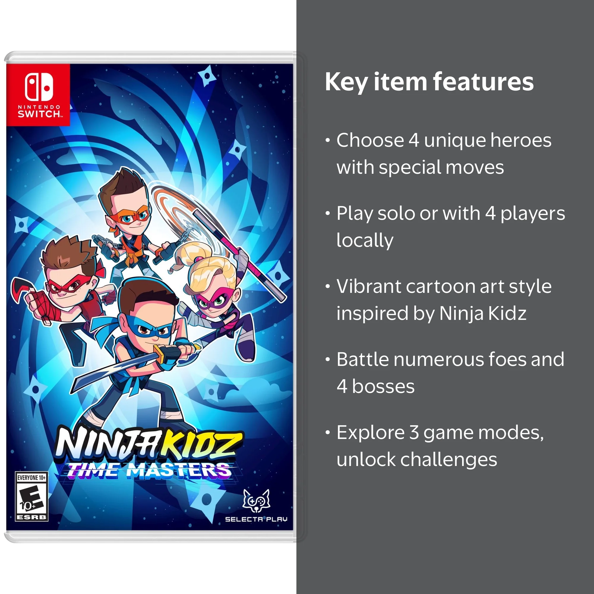 Ninja Kidz Time Masters Video Game, Kids Nintendo Switch - Walmart.com