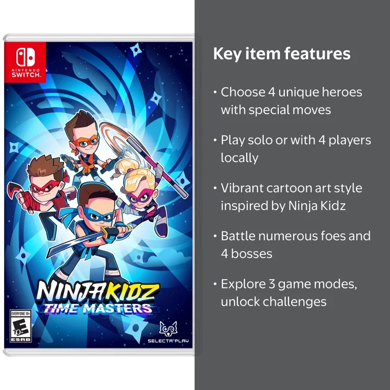 Ninja Kidz Time Masters Video Game, Kids Nintendo Switch - Walmart.com