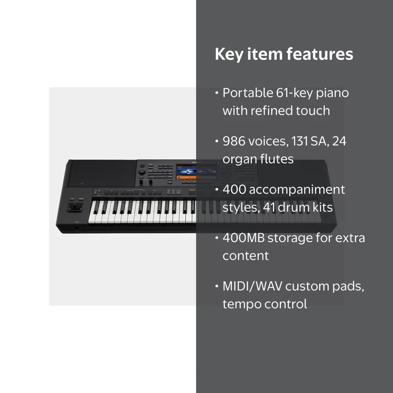Yamaha PSR-SX700 61-Key Arranger Keyboard; Customizable, Rhythmic