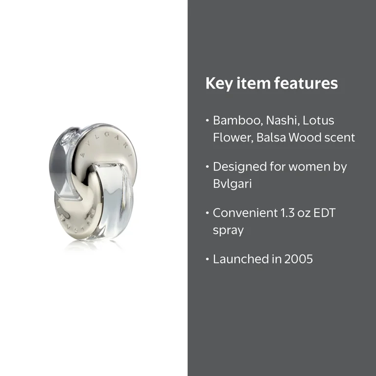 Bvlgari Omnia Crystalline EDT Spray, 1.3 oz, for Women, with