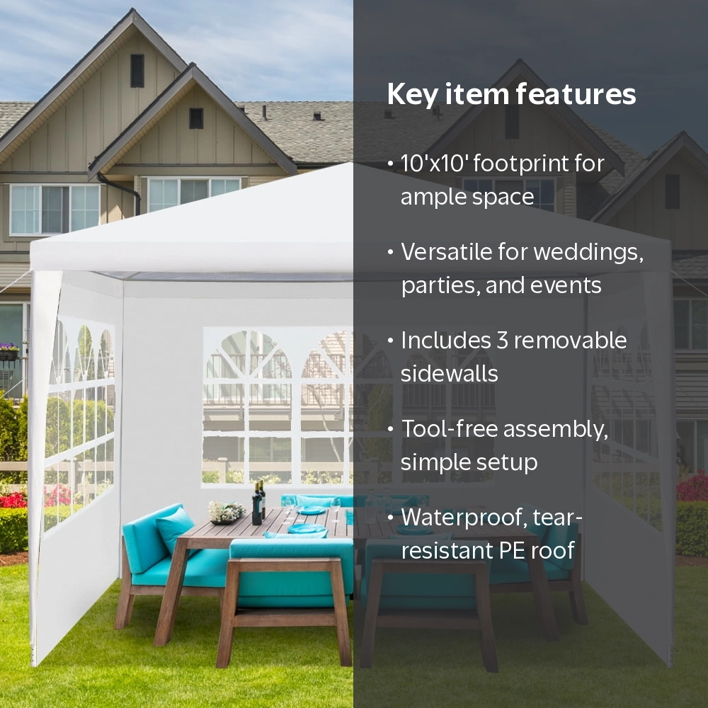 Ktaxon, Canopy Tent, 10x10, White Outdoor WaterProof - Walmart.com