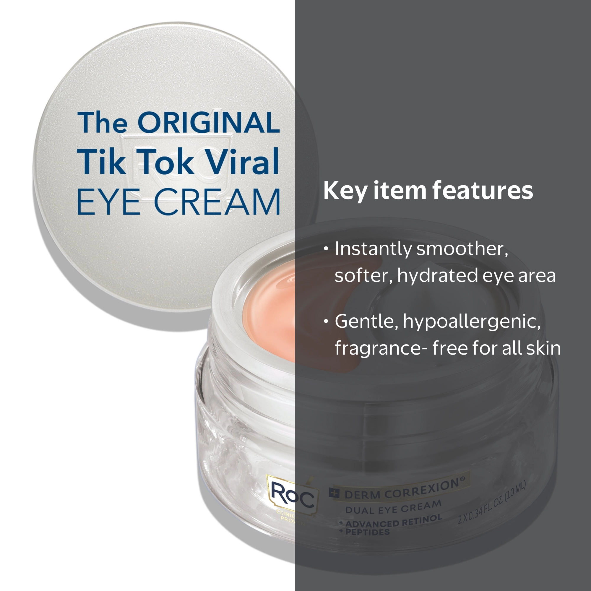 RoC, Under Eye Cream, 0.68 oz, Dark Circles and Puffy Eyes