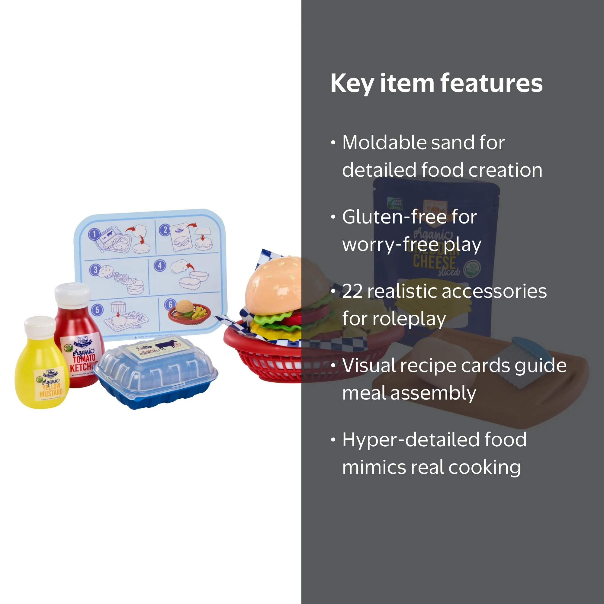 Little Tikes Creative Chefs Cheeseburger & Fries Kit with Mix