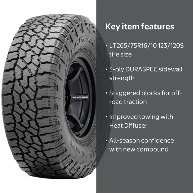 Falken Wildpeak A/T4W LT265/75R16/10 123/120S All Season - Walmart.com