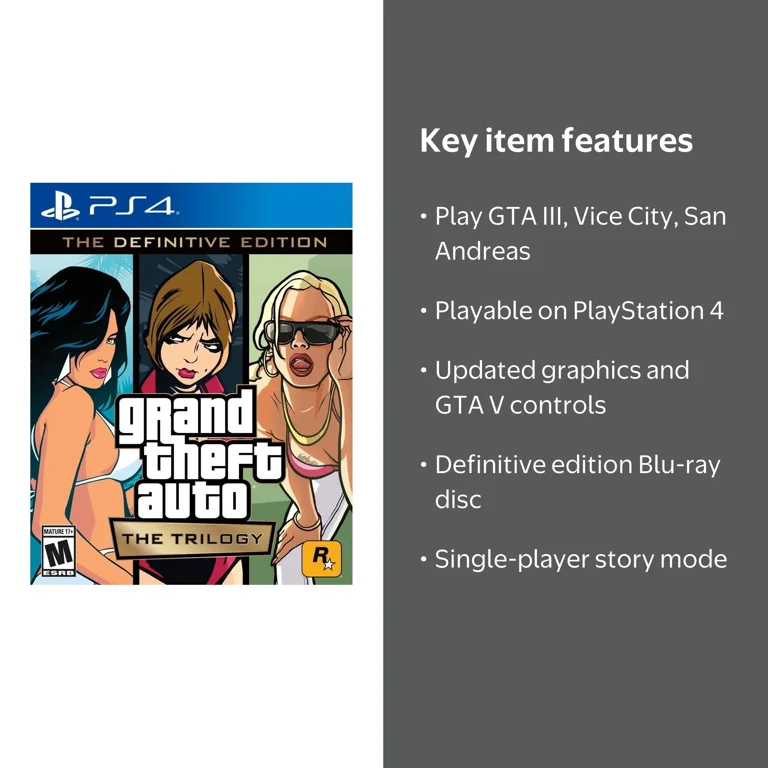 Take 2 Interactive, Video Game, Grand Theft Auto Trilogy PS4