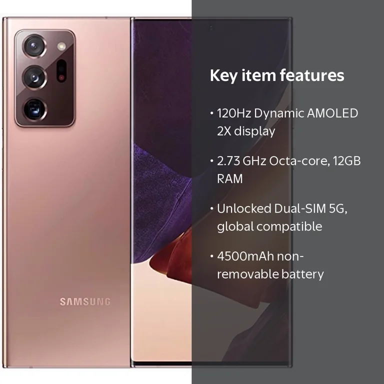 Samsung Galaxy Note 20 Ultra 5G Dual-SIM 512GB ROM + 12GB RAM (GSM