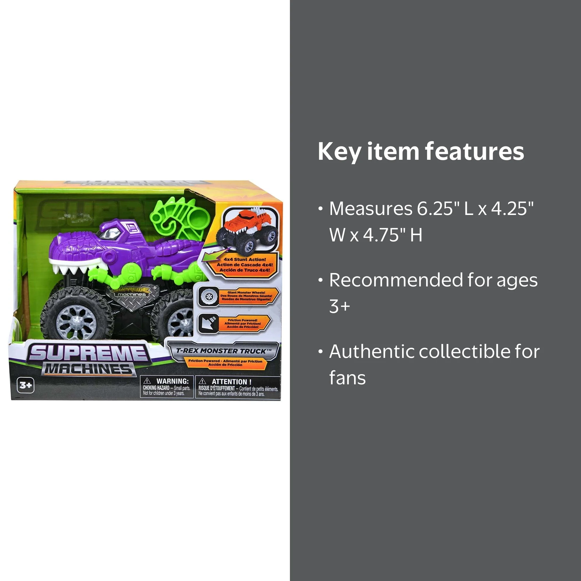 Supreme Machines 4x4 F/P T-Rex Monster Truck - Walmart.com