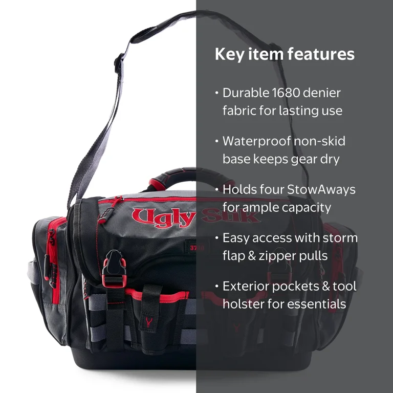 cheapest tackle bags Reaction Saltwater Fishing Tackle Bags, Water Resistant 1000D PVC Tackle Box Bag with Removable Dividers, Fits 3600 and 3700 Trays, Medium : Sports & Outdoors soft baits RI Club Tackle Bag -