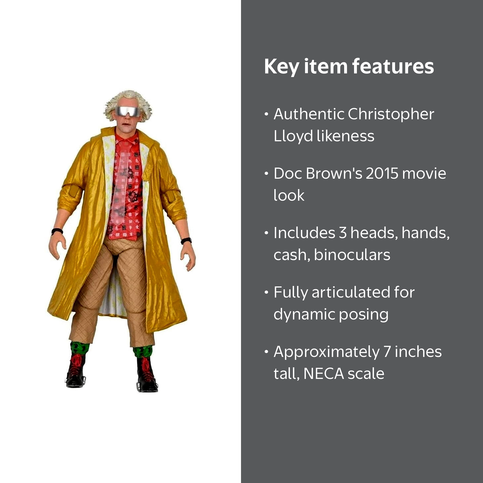 NECA, Action Figure, Back to The Future II Ultimate Doc Brown 7