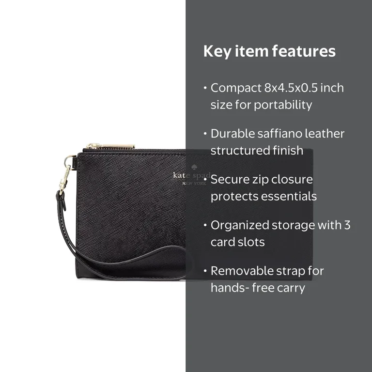 usausa Kate spade newyork レザーストラップ 2個 Kate Spade New York Women's Madison Saffiano Leather Double Zip