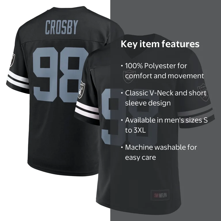 NFL Maxx Crosby Las Vegas Raiders Men's Player Jersey - Walmart.com