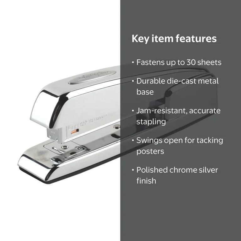 Swingline 747 Polished Chrome Business Desktop Stapler 30 Sheets